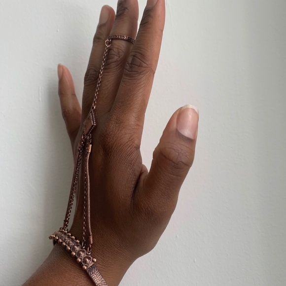 NWT FREE PEOPLE Pinkish Copper Bracelet/Ring O/S - Picture 3 of 3